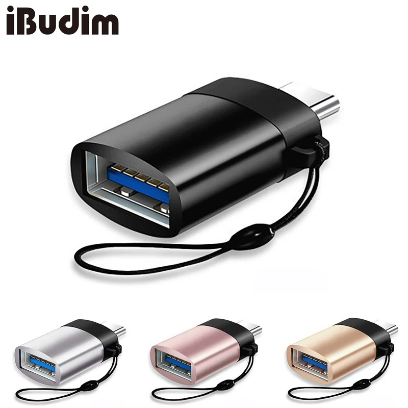 USB-C to USB-A OTG Adapter Type-C Male to USB 3.0 Female Converter Adapter for USB Flash Drives Keyboard Mouse Data Transfer