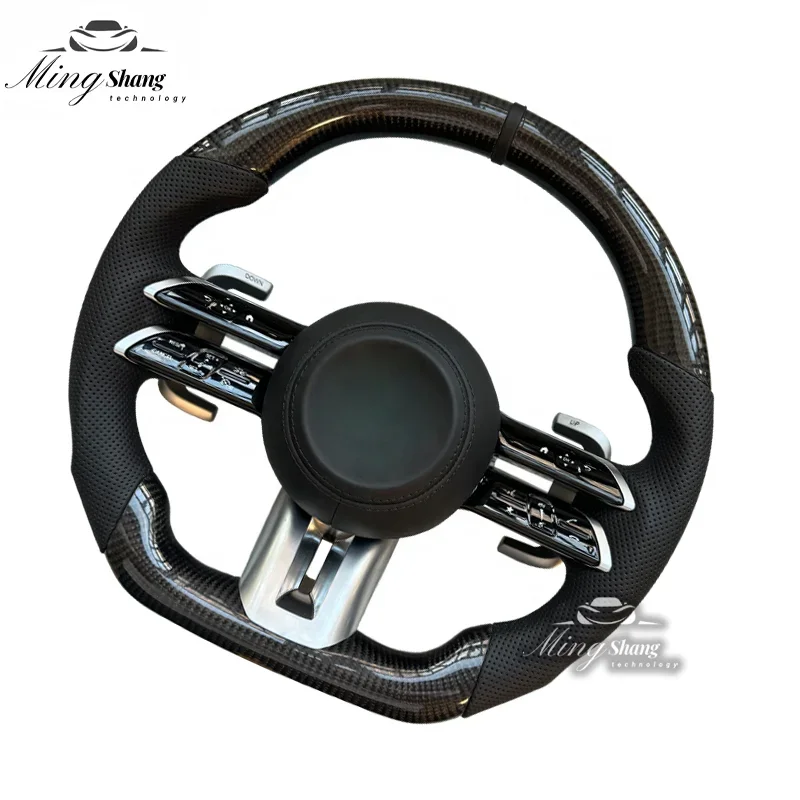 Real Carbon Fiber Custom Forged Steering Wheel Suitable for Mercedes-Benz a B E C S-class W222 W221 W463 W211 W213 W223 W210 GLC