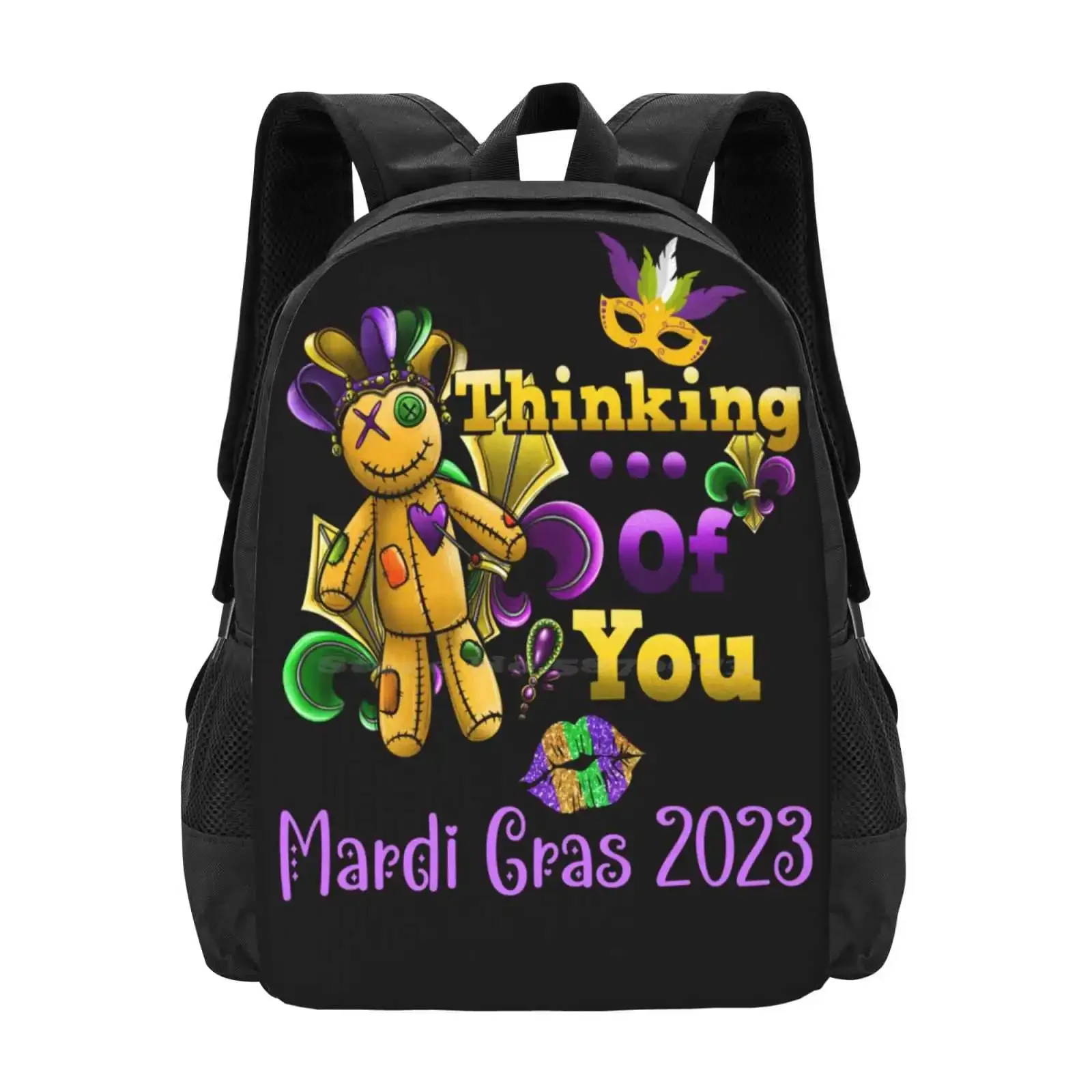 

Thinking Of You Voodoo Doll, Mardi Gras 2023, New Orleans Hot Sale Schoolbag Backpack Fashion Bags Mardi Gras 2023 New Orleans