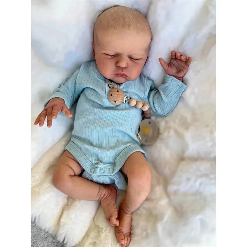 48cm Reborn Baby Doll John Already Finished Newborn Size 3D Skin Hand Detailed Painted Skin Visible Veins