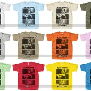 BLACK Print: Blade Runner V3 T shirt Tee Natural VINTAGE Cotton Movie Poster Beige 12 colors All Sizes