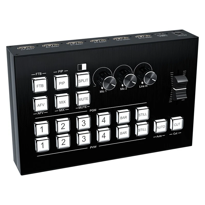Live video streaming switcher, playback controller Type-C capture mixer