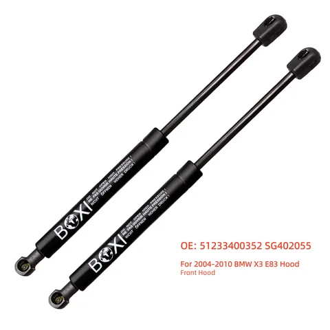 BOXI 2Pcs Front Hood Gas Spring Shock Lift Strut Support Bar Rod SG402055 51233400352 For 2004 - 2010 BMW X3 E83 Lift Struts