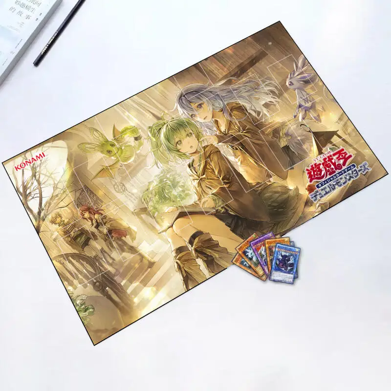 

Ю-Ги-О! Eria the Water Charmer Wynn the Wind Charmer Game Battle Card Резиновый коврик для карт Коврик для мыши Коврик для клавиатуры 600*350*2,5 мм