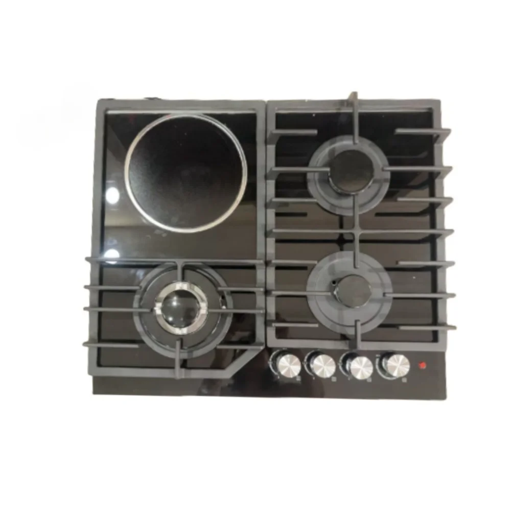 Elettrodomestico da cucina portatile intelligente da incasso a gas in vetro temperato e fornello elettrico per uso domestico