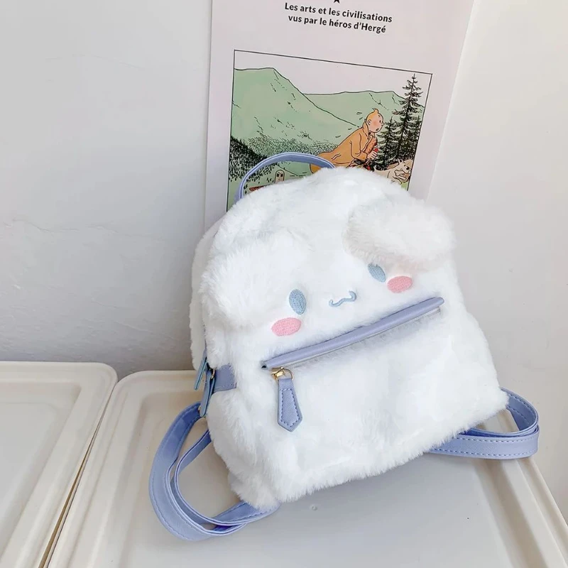 Kawaii Cartoon Cute Shoulder Backpack Bag My Melody Schoolbag Key Coin Purse Plush Bag Girl Toy Gift