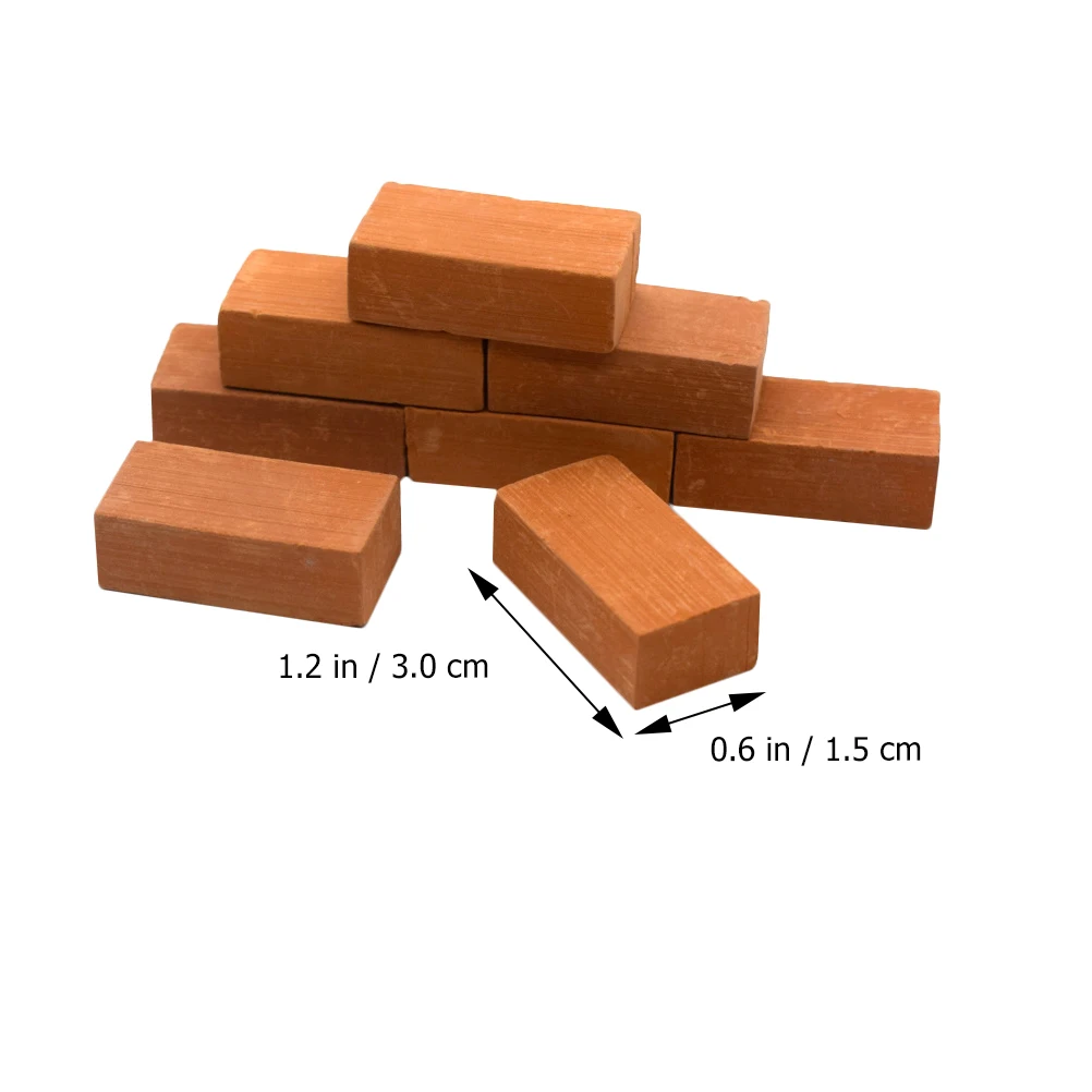 

50pcs Miniature Bricks Kids DIY Craft Building Toys Handmade Decor Micro Wall Garden Model Supplies