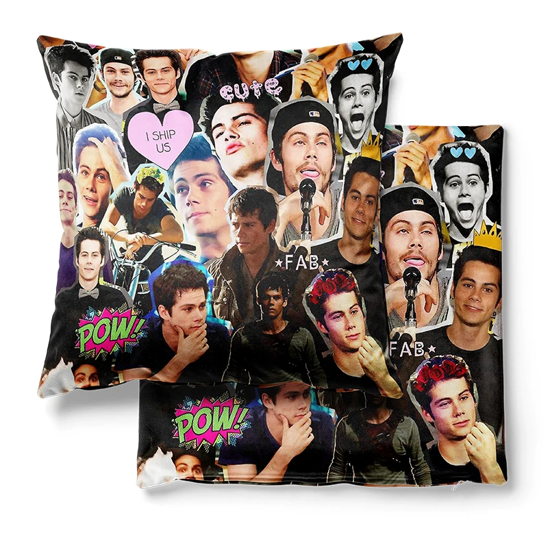 Gaslight Gatekeep Girlboss Dylan O\'Brien Collage Tomorrow Throw Pillow Covers Cushion Cases Pillowcases  45cm x 45cm