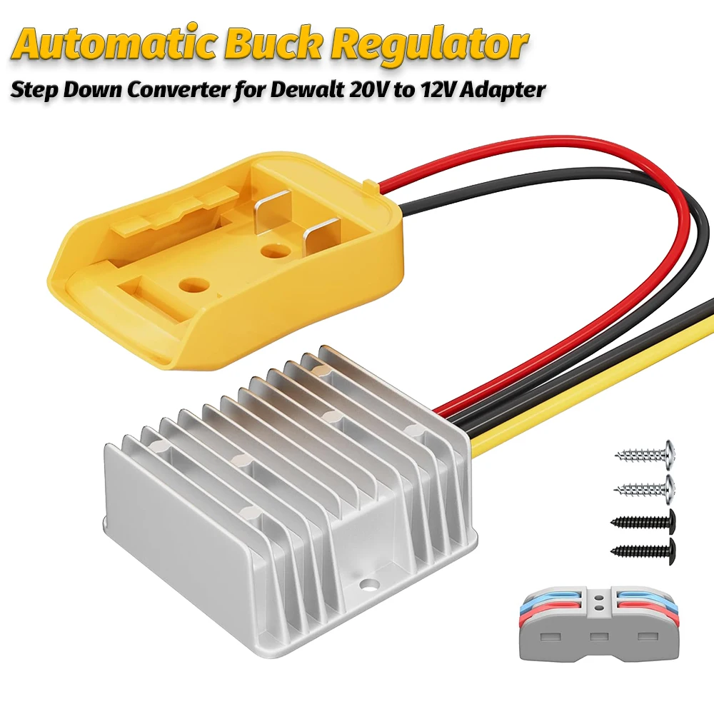 

20V to 12V Step-Down Converter for Dewalt Battery, DC Power Adapter, Voltage Reducer Transformer