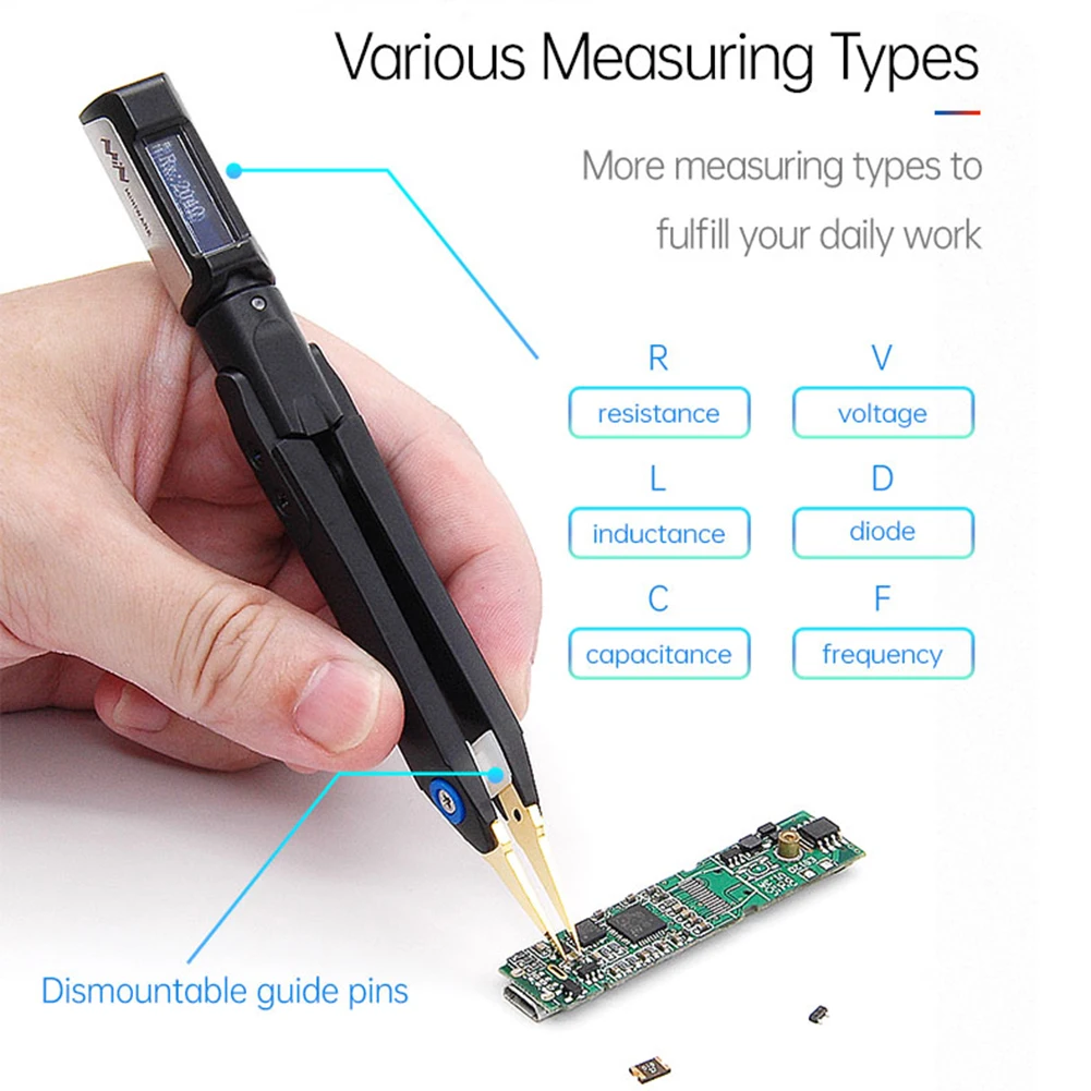 DT71 Portabl Digital Smart pinzette SMD Tester portatile LCR ESR Meter diodo resistore condensatore riparazione generatore di segnale 10KHz