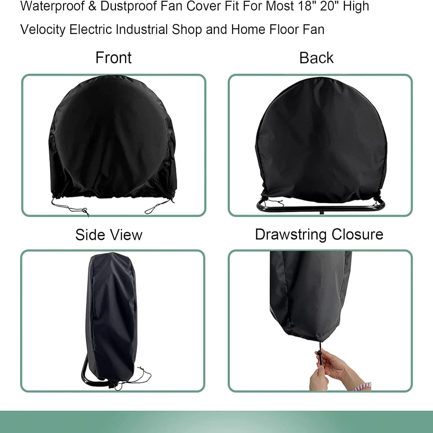 ฝาครอบพัดลมตั้งพื้นอุตสาหกรรม, ฝาครอบพัดลมกันน้ําและกันฝุ่นเหมาะสําหรับร้านอุตสาหกรรมความเร็วสูง 18 "20" และพัดลมตั้งพื้นส่วนใหญ่