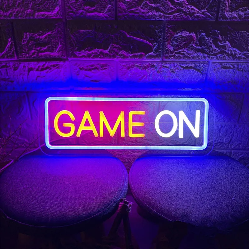 Custom Game Neon Sign LED Neon Light Bedroom Game Room Signs Gamer Tag Wall Art Decor Live Room Signs Personalized Gifts