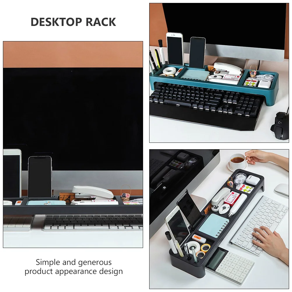 

Keyboard Storage Rack Multifunctional Stackable Drawer Organizers Office Desktop Household Generous Appearance Abs Space-saving