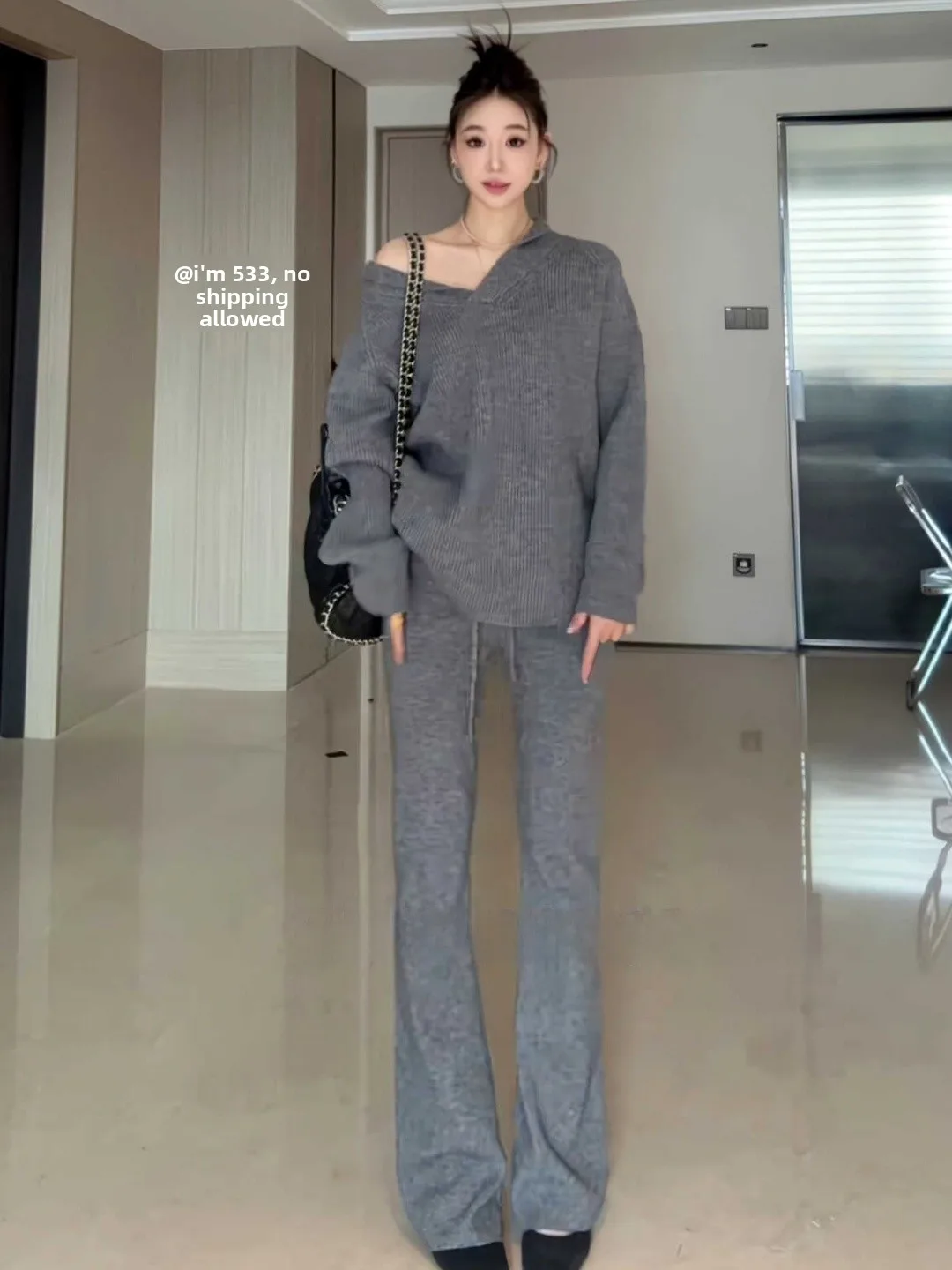 

Laid-ba Design Sense Women's Faionable Long Sve Top And Slimming Casual Pants Two-piece Spring New Sle Set