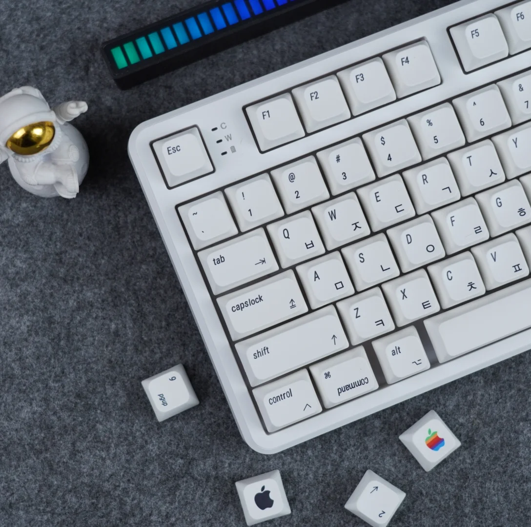 Apple Wind MAC Keycaps PBT XDA Height  Korean 127 Keys for Mechanical Gaming Keyboards Customized Keycaps