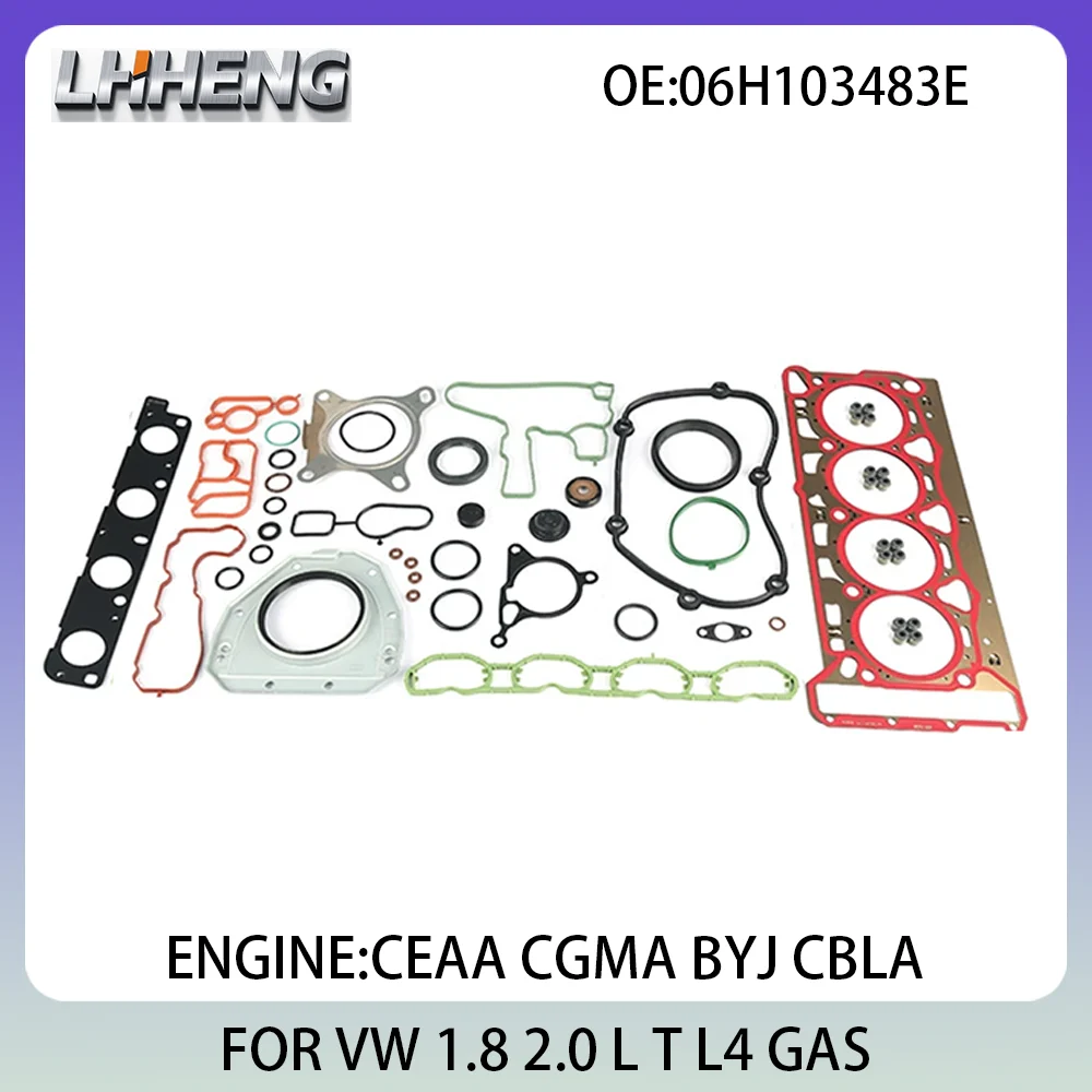 

Engine Full Overhaul Gasket Kit 1.8 L T 2.0 L T L4 GAS For VW CC GOLF PASSAT TIGUAN CEAA CGMA BYJ 07-19 06H103483E 1.8L 2.0L