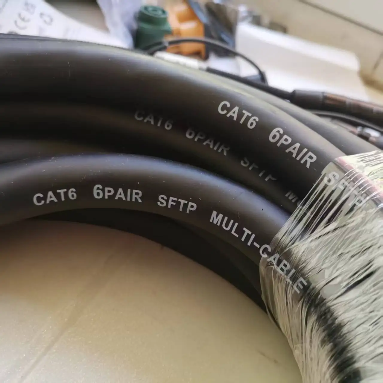 30m CAT6 Snake Cable 6 Multi-Channel UTP Double Shield Pure Copper RJ45 Gigabit for AV Events with Reel Car