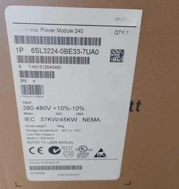 

Brand New Original 6SL3224-0BE33-7UA0 6SL3120-1TE21-8AD0 inverter in Stock 1 Year Warranty 6SL3 120-1TE21-8AD0 Fast Delivery