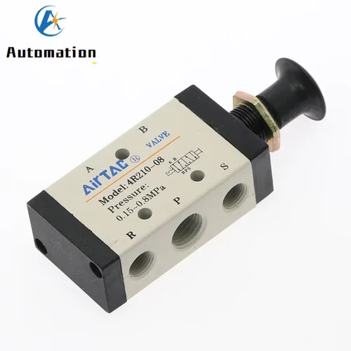 Imagen 2 del producto Válvula de inversión 1/4 ""2 posiciones 5 puertos válvulas manuales de aire 4R210-08 válvula de control neumático con accesorios silenciador de aire