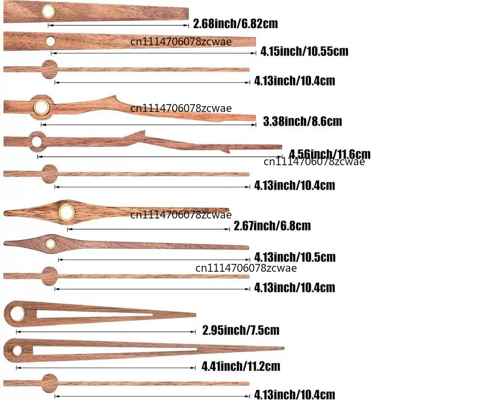FOR DIY Silent Sweep Clock Movement With Walnut Wood Hands High‑Performance Durable 12 Inch Wall Clock Replacement Part