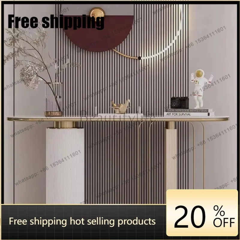 Customization Corner Vertical Living Room Table Luxury Console Nordic Garden Console Table Modern Tablebasse De Salon Entrance H