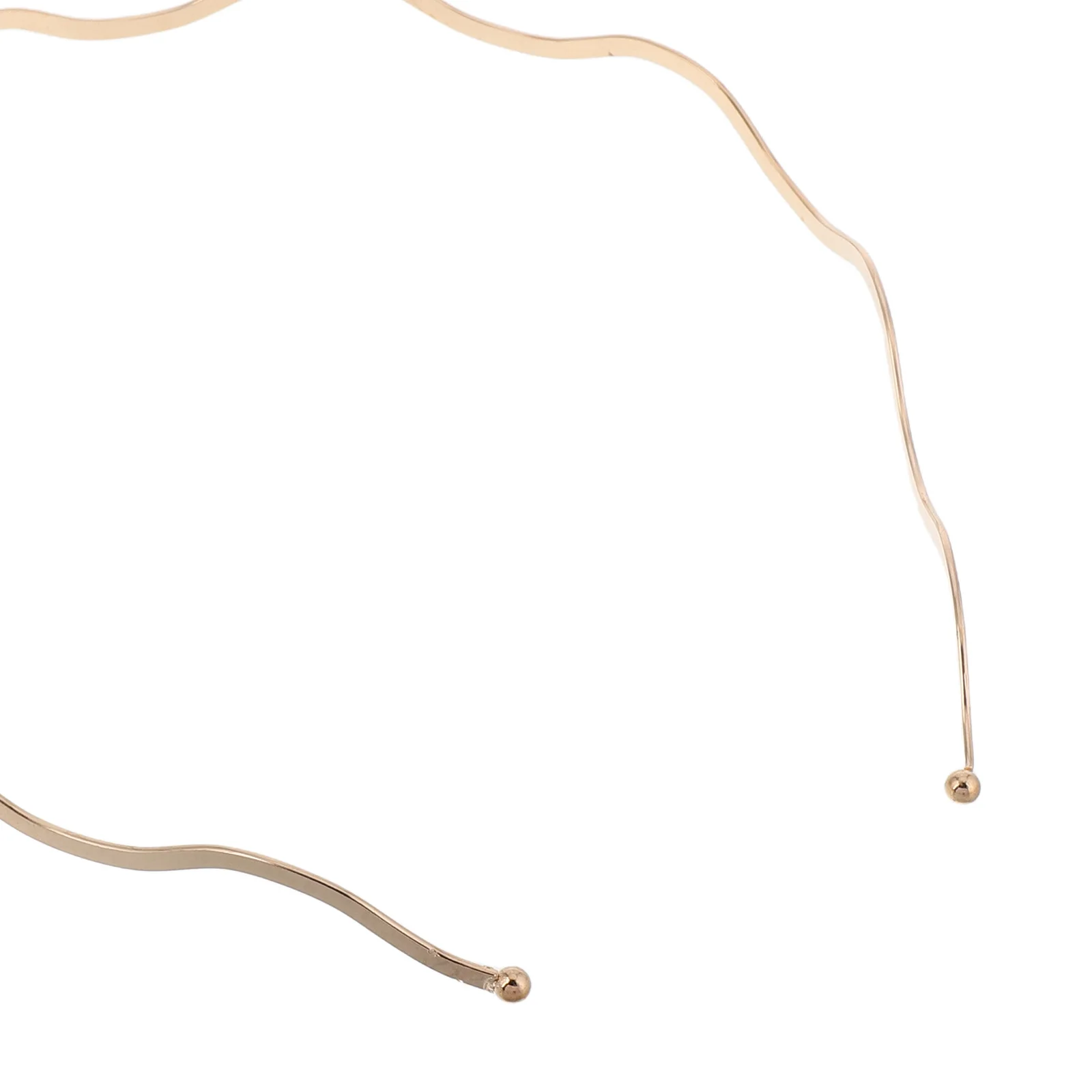 عصابة رأس معدنية مموجة رفيعة وبسيطة وأنيقة محمولة للنساء، شعر قصير، مناسبات رسمية، إكسسوارات شعر عصرية للفتيات #6