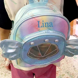 Zaino per l'asilo in PU zaino per bambini carino in età prescolare nome personalizzato zaini per Snack da viaggio all'aperto da ragazza leggeri