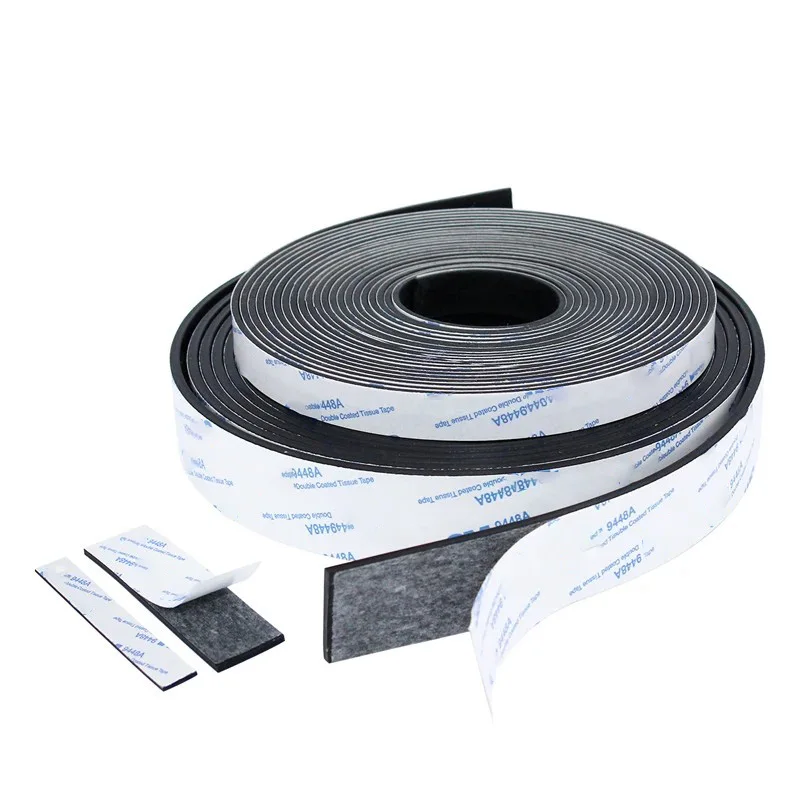 50cm Black Silicone Rubber Self Adhesive Seal Gasket Anti-skid Shock Absorption High Temperature Resistant Sealing Strip