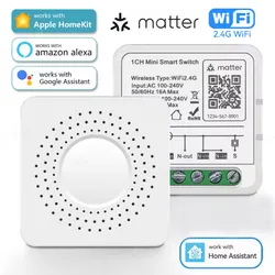 Smart Matter WiFi 1 CH Swtich Module DIY Bulb Circuit Breaker App Remoter Support Homekit Siri Google Home Alexa Voice Assistant