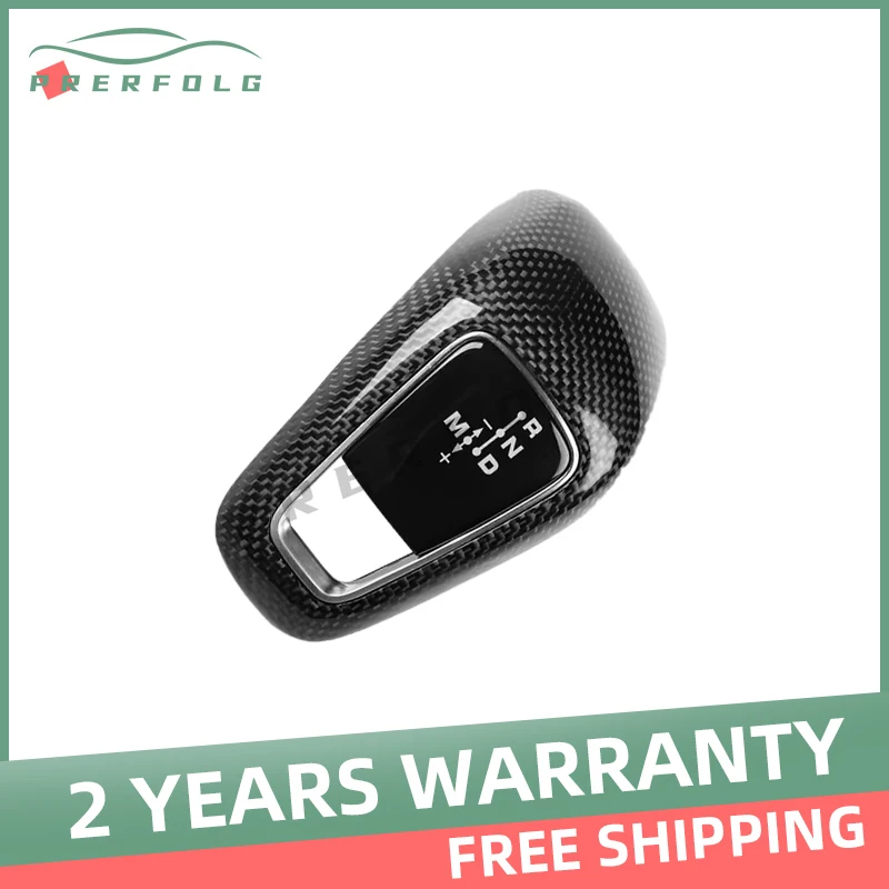 For Porsche Cayenne 2018-2024 LHD Car Gear Shift Knob Head Cover Carbon Fiber Trim Black Case Shell Interior Decor Accessories