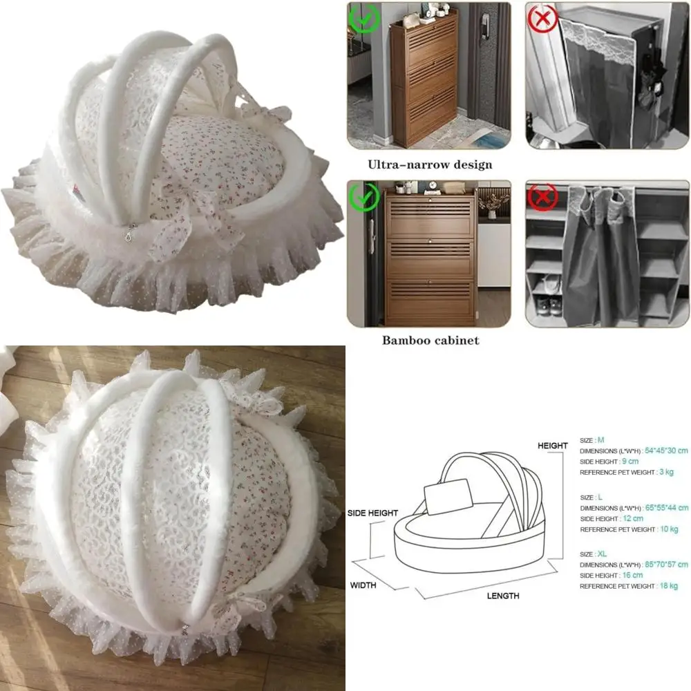 

Плюшевая бархатная кровать XL для собак и кошек — теплый флисовый диван для роскошного комфорта домашних животных