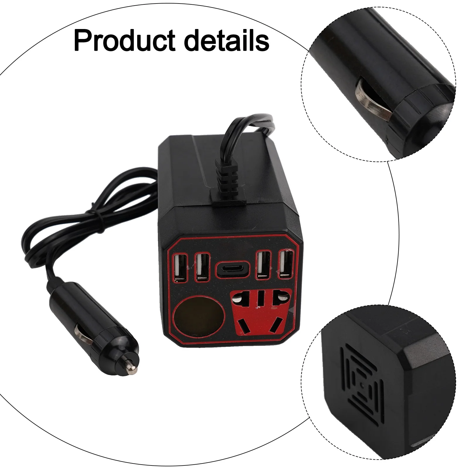 

Car Power Inverter 12V/24V TO DC220V Converter Fast Car Power Converter Charger SUPPORT USB 3.0 CHARGING PORT FASTENER SPEED UP