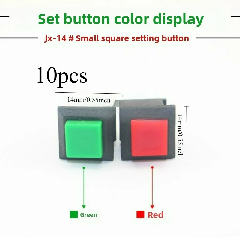 10pcs JX-14 Small Square Button Self Reset Switch for Claw Machine Game Accessories Coin Operated Games