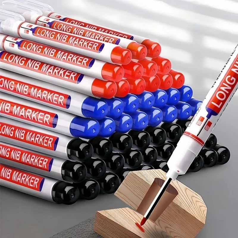 Longhandle Deephole Marker Is Suitable for Metal Piercing Pens Waterproof Suitable for Bathroom Woodworking Decoration Versatile