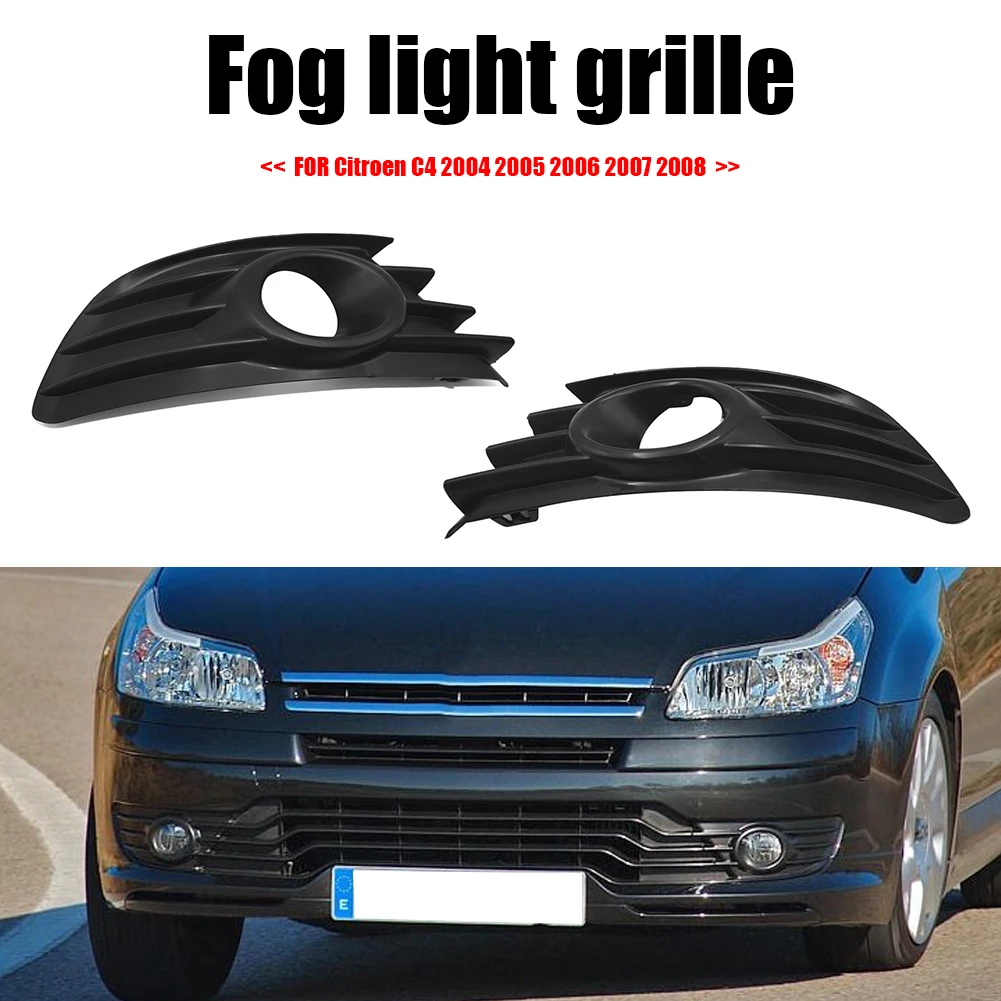 

Front Bumper Grille Front Bumper Fog Light Grille Cover for Citroen C4 2004 2005 2006 2007 2008 Light Grille Bezel Left Right