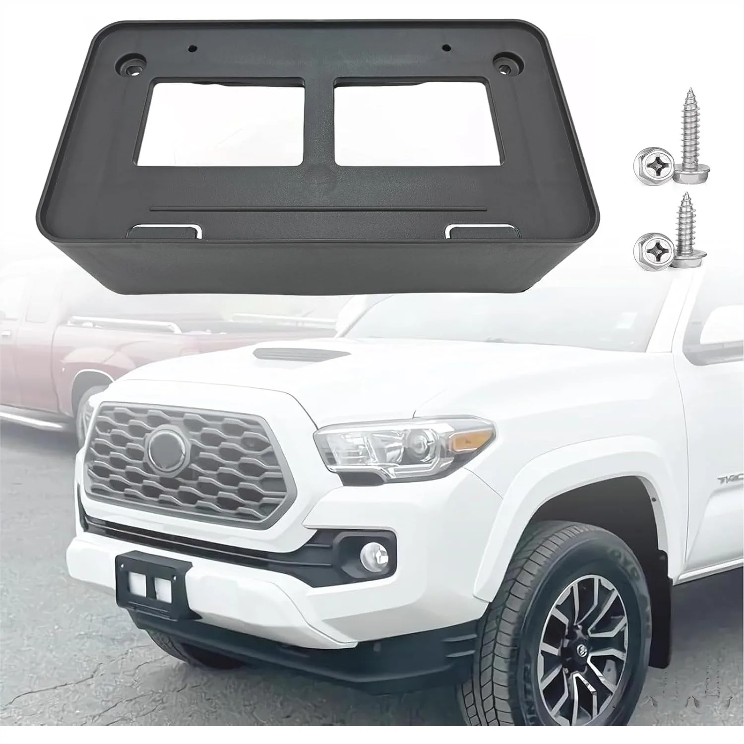 

Front License Plate Frame for Toyota Tacoma 2016-2023 Models, Durable Bracket Cover with Easy Installation