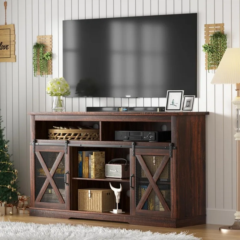 Farmhouse TV Stand for 65+ Inch TV, 34