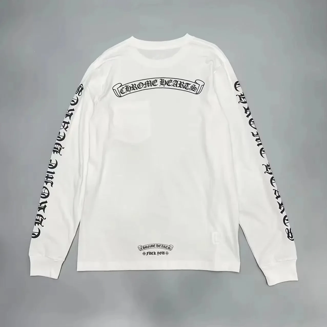 New Women's Cotton Pullover Trendy Brand Sanskrit Alphabet Printed Scroll Slogan Lucky Sanskrit Alphabet Trend Sweater