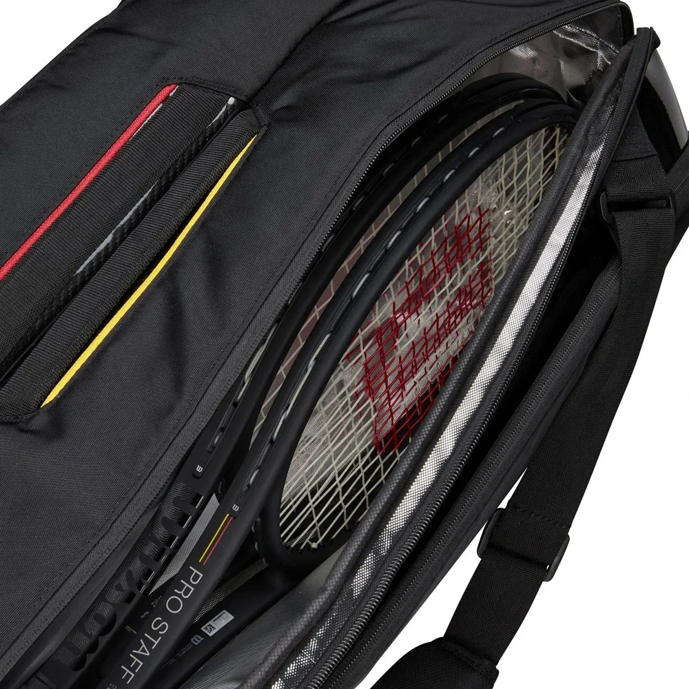 Wilson Super Tour Pro Staff 9 Pack Fine-knit Coating Tennis Bag Double Deck Racket Backpack Tennis Racquet Bag with Insulation