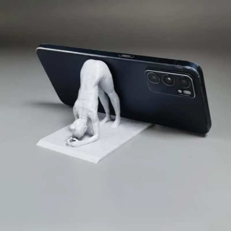 3D Printed Yoga Girl Phone Stand Creative Meditation Figurine Holder Stable Desk Phone Holder Home Office Decor - view 5