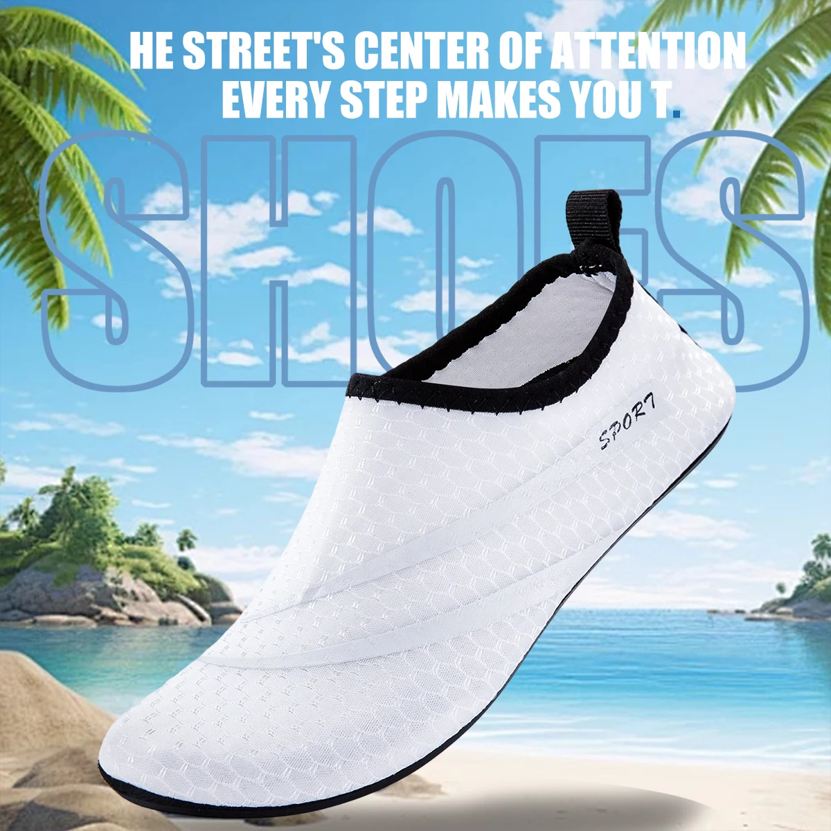 Hot Sale White Barefoot Water Shoes Men Women Lightweight Anti-slip Aqua Shoes for Beach Swimming Diving