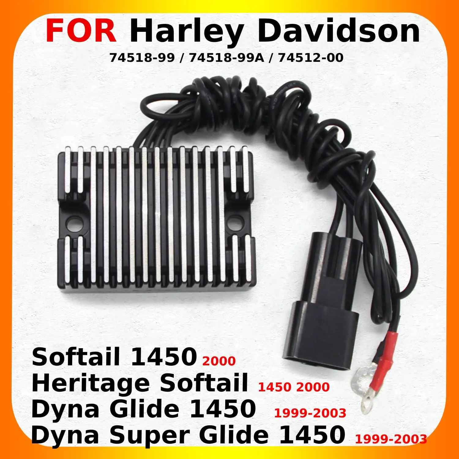 

Регулятор напряжения Выпрямитель Запчасти для Harley Davidson Dyna Super Glide 1450 Glide Heritage Softail 74518-99 74512-00 74518-99A