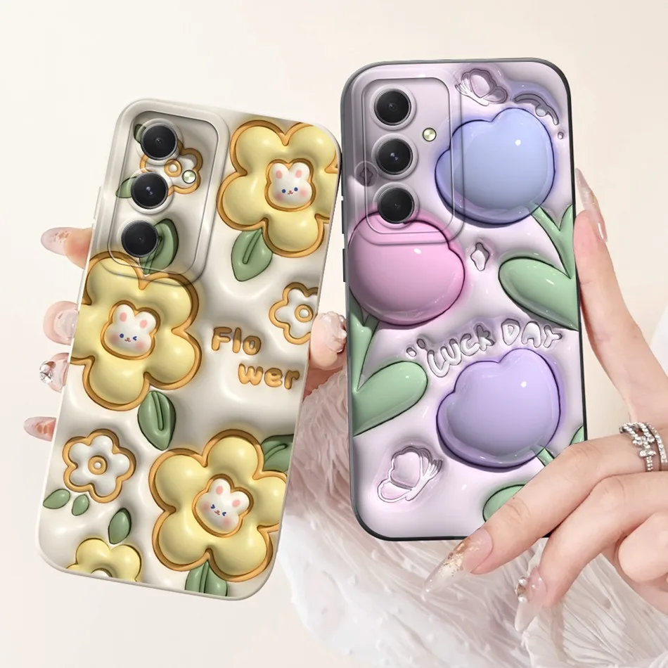 For Samsung Galaxy C55 M55 F55 5G Cute Panda Rabbit Cartoon Soft Silicon Case For Samsung C55 M55 F55 Shockproof Phone Cases