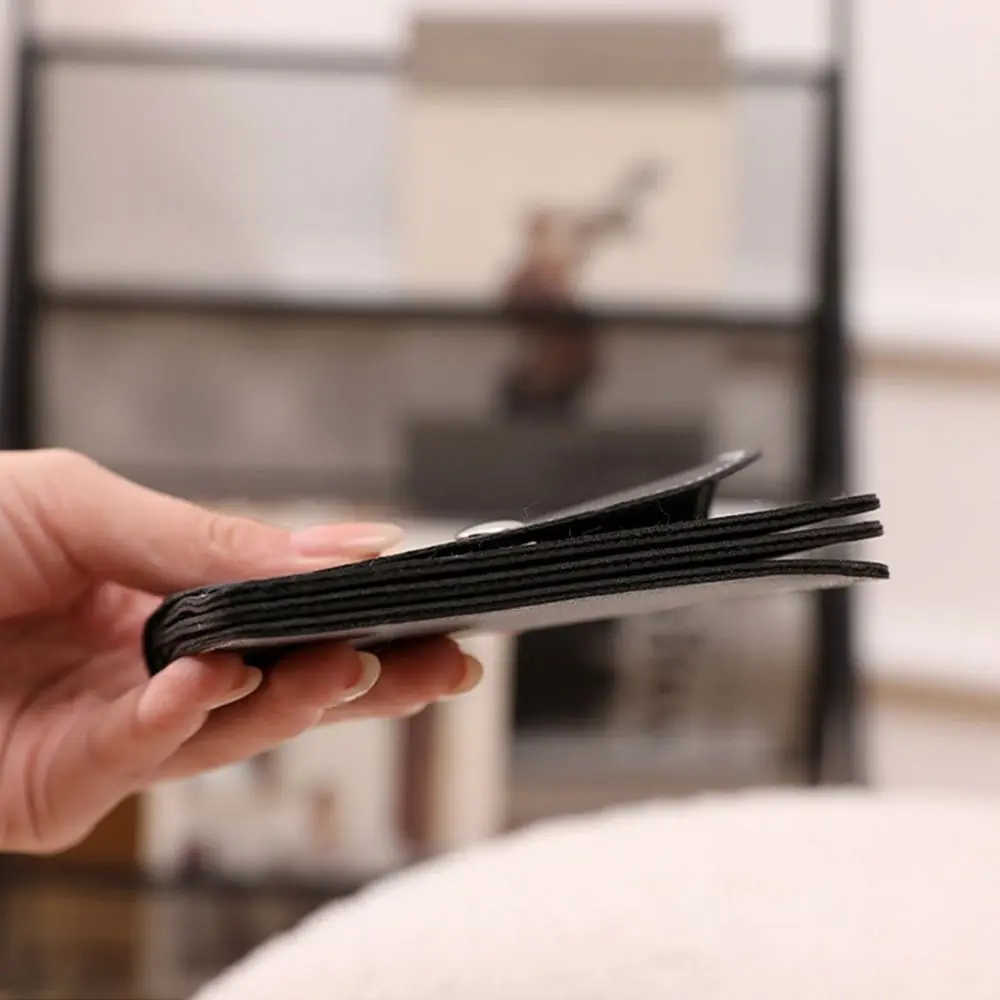 Semplice stile coreano borsa per carte sottile pochette corta con fibbia magnetica mini portafoglio porta carte in tinta unita PU da uomo