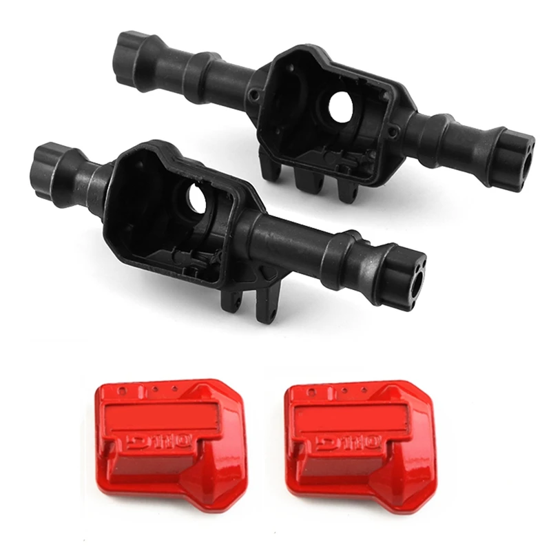 2Pcs Metal Front And Rear Axle Housing With Differential Cover 300G For Traxxas TRX4 1/10 RC Crawler Car Upgrade Parts