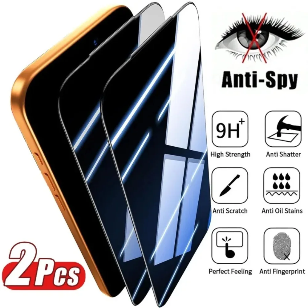

2 шт. антишпионская защитная пленка для экрана для IPhone 17 16 15 14 Pro Max 16e 15 Plus закаленное стекло для IPhone 13 12 11 Pro Mini XR XS Max