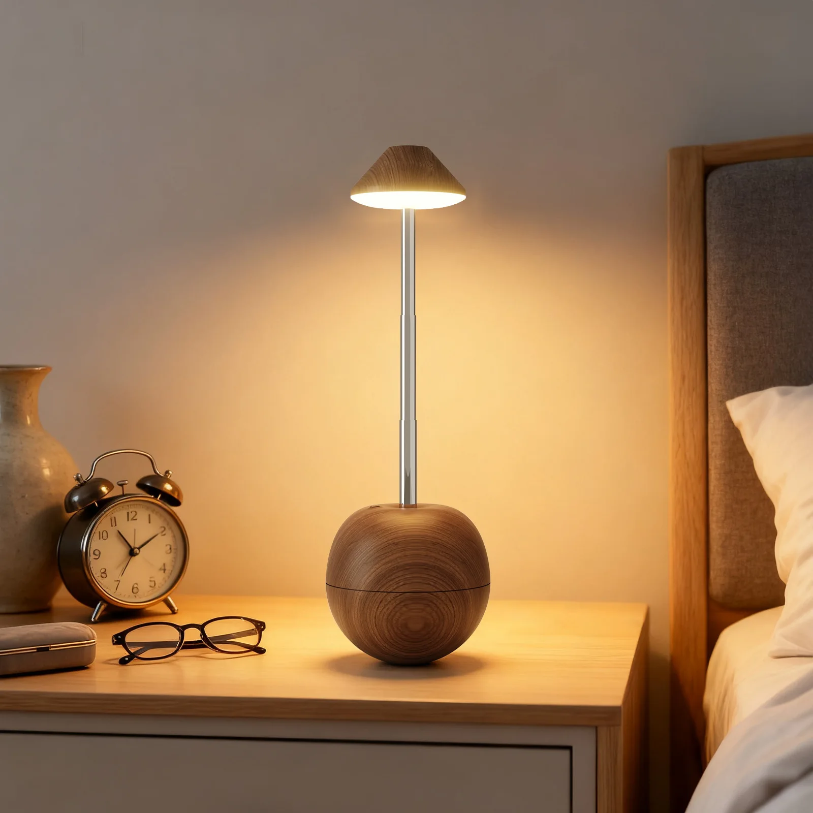 Creative Roly-poly Toy LED Charging Table Lamp Hotel Bedroom Remote Touch Ambience Bedside Night Light Decorative Lighting