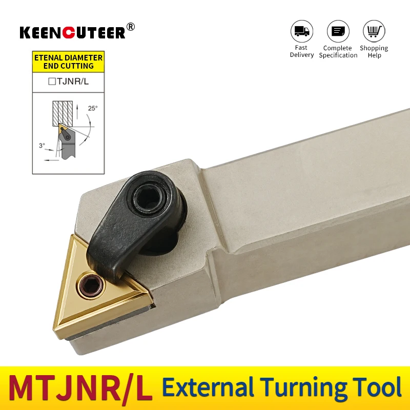 Cortador de Torno Cnc para Tnmg Carbide Insert Spring Steel Mtjnr L1616h16 Mtjnr L2023k16 Mtjnr L2525m16 Suporte Externo da Ferramenta de Torneamento