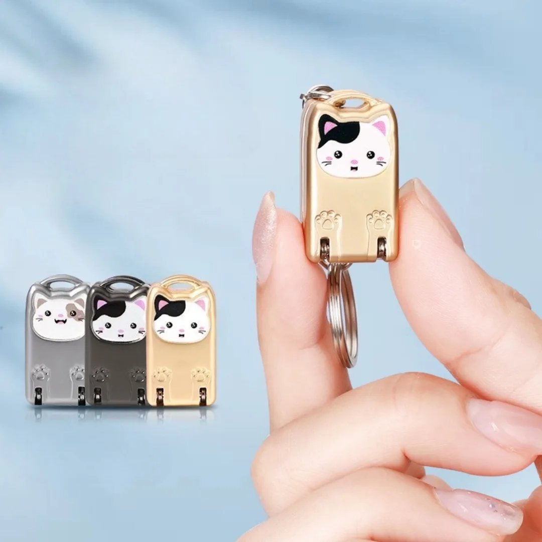 

1PC Anti-Splash Stainless Steel Cat Folding Mini Nail Clipper Trimmer Portable Creative Kitten Nail Clipper Keychain Nail Tools