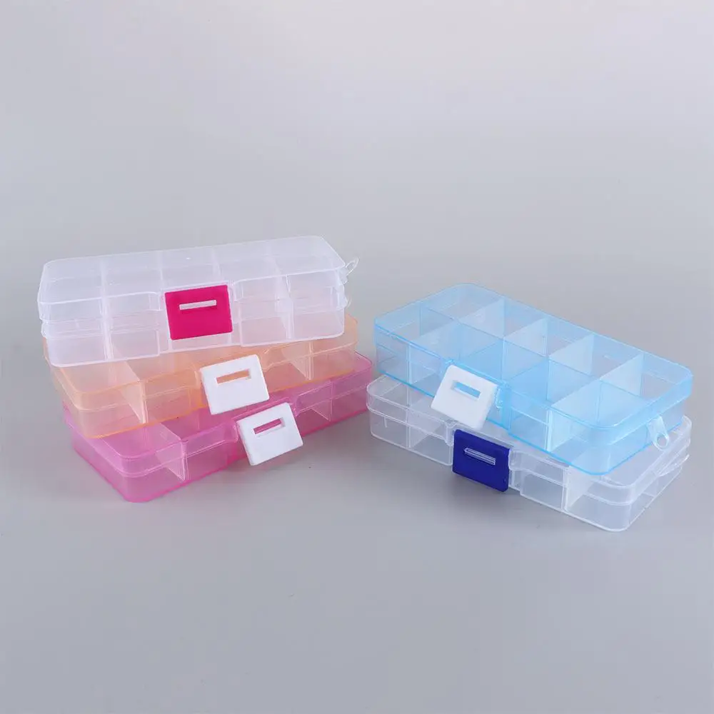 

Fishing Tools Bait Connector Transparent Plastic Detachable Square Fishing Tackle Box Fishing Box Storage Box 10 Compartments